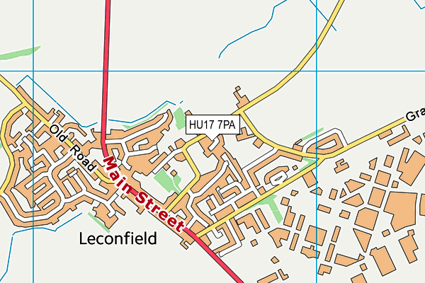 HU17 7PA map - OS VectorMap District (Ordnance Survey)