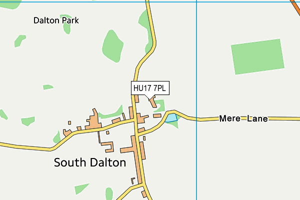 HU17 7PL map - OS VectorMap District (Ordnance Survey)