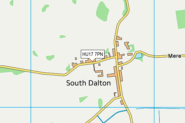 HU17 7PN map - OS VectorMap District (Ordnance Survey)