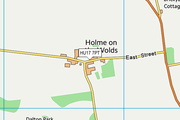HU17 7PT map - OS VectorMap District (Ordnance Survey)