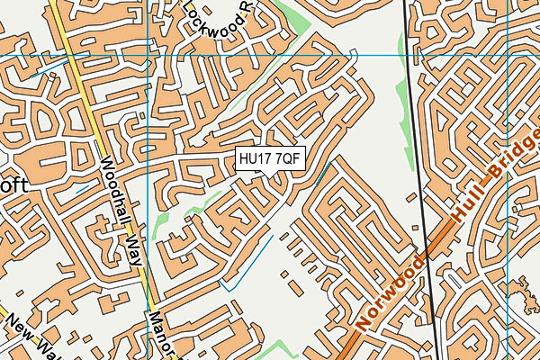 HU17 7QF map - OS VectorMap District (Ordnance Survey)