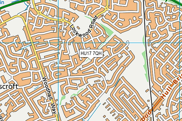 HU17 7QH map - OS VectorMap District (Ordnance Survey)