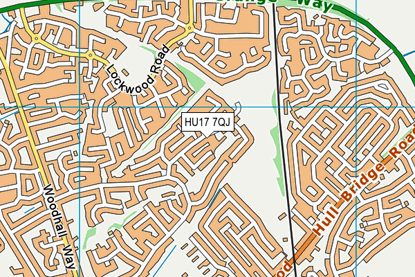 Beverley Braves Arlfc map (HU17 7QJ) - OS VectorMap District (Ordnance Survey)