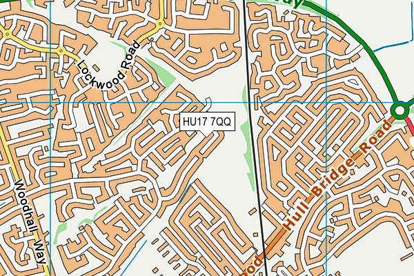 HU17 7QQ map - OS VectorMap District (Ordnance Survey)