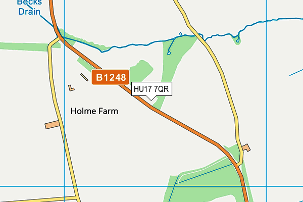 HU17 7QR map - OS VectorMap District (Ordnance Survey)