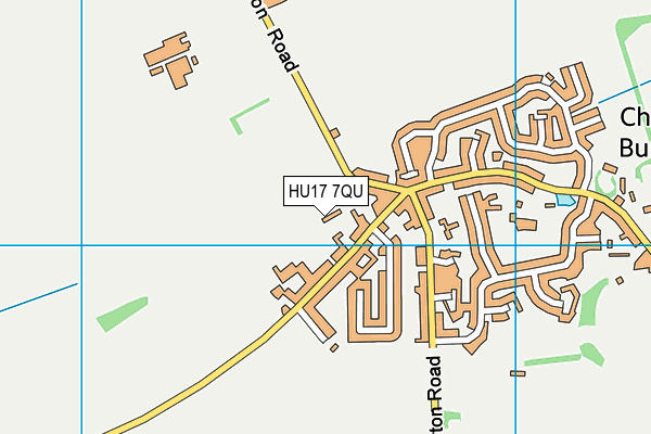 HU17 7QU map - OS VectorMap District (Ordnance Survey)