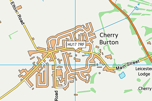 HU17 7RF map - OS VectorMap District (Ordnance Survey)