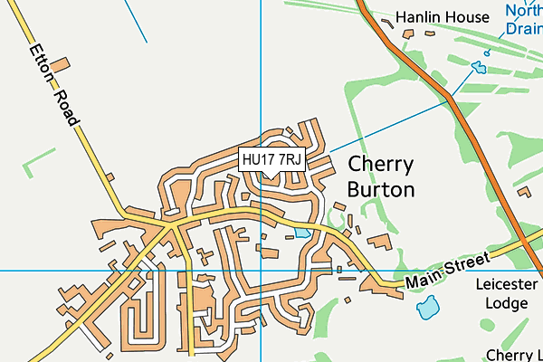 HU17 7RJ map - OS VectorMap District (Ordnance Survey)