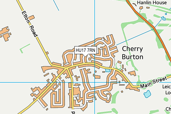HU17 7RN map - OS VectorMap District (Ordnance Survey)