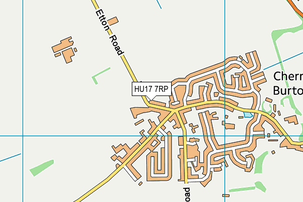 HU17 7RP map - OS VectorMap District (Ordnance Survey)