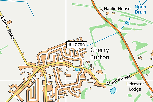 HU17 7RQ map - OS VectorMap District (Ordnance Survey)
