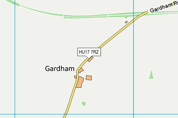 HU17 7RZ map - OS VectorMap District (Ordnance Survey)