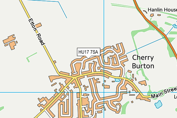 HU17 7SA map - OS VectorMap District (Ordnance Survey)