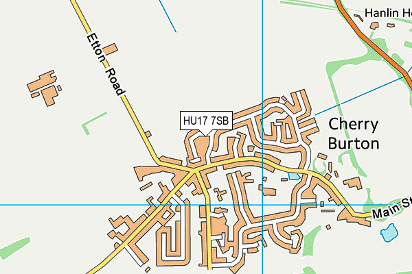 HU17 7SB map - OS VectorMap District (Ordnance Survey)