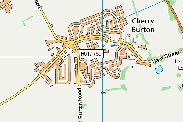 Cherry Burton Sports Field map (HU17 7SD) - OS VectorMap District (Ordnance Survey)