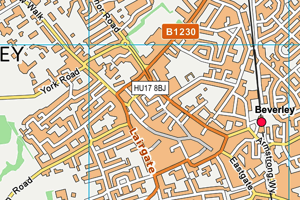 HU17 8BJ map - OS VectorMap District (Ordnance Survey)