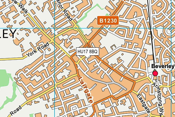 HU17 8BQ map - OS VectorMap District (Ordnance Survey)