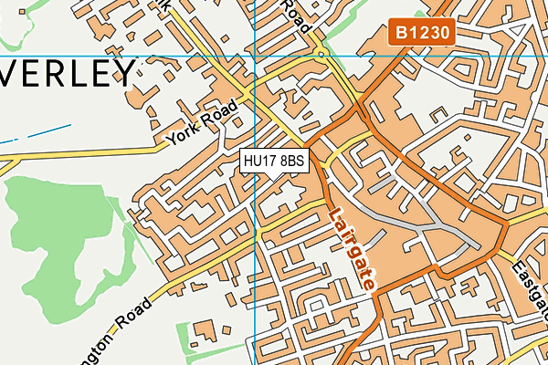 HU17 8BS map - OS VectorMap District (Ordnance Survey)