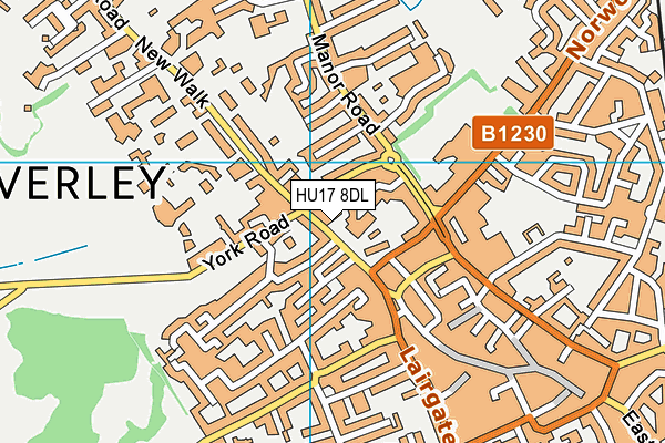 HU17 8DL map - OS VectorMap District (Ordnance Survey)