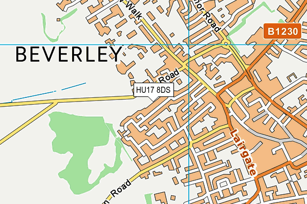 HU17 8DS map - OS VectorMap District (Ordnance Survey)