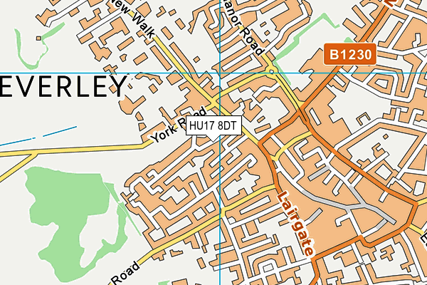 HU17 8DT map - OS VectorMap District (Ordnance Survey)