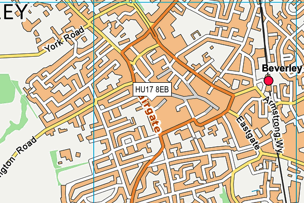 HU17 8EB map - OS VectorMap District (Ordnance Survey)