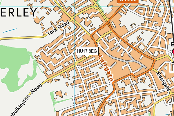 HU17 8EG map - OS VectorMap District (Ordnance Survey)