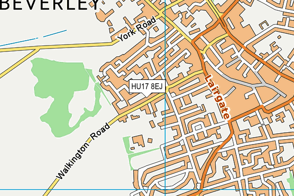 HU17 8EJ map - OS VectorMap District (Ordnance Survey)