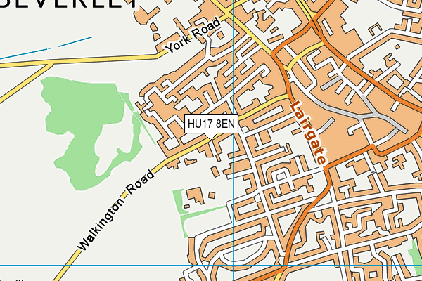 HU17 8EN map - OS VectorMap District (Ordnance Survey)