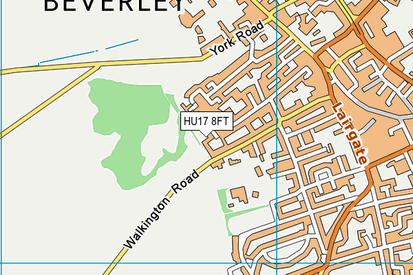 HU17 8FT map - OS VectorMap District (Ordnance Survey)