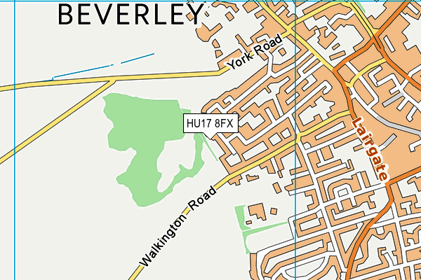 HU17 8FX map - OS VectorMap District (Ordnance Survey)