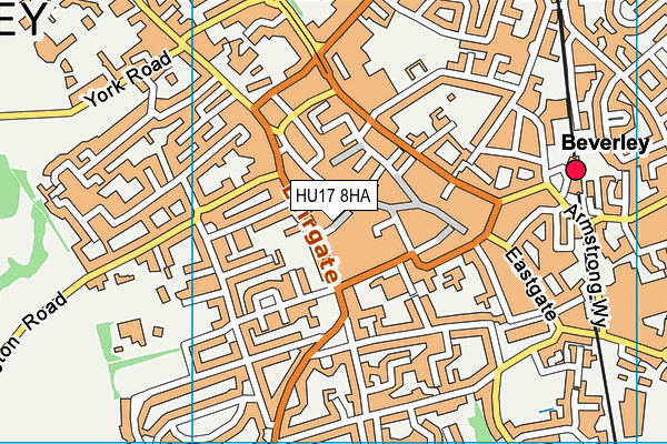 HU17 8HA map - OS VectorMap District (Ordnance Survey)