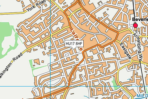 HU17 8HF map - OS VectorMap District (Ordnance Survey)