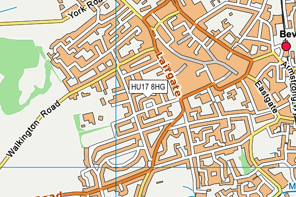 HU17 8HG map - OS VectorMap District (Ordnance Survey)