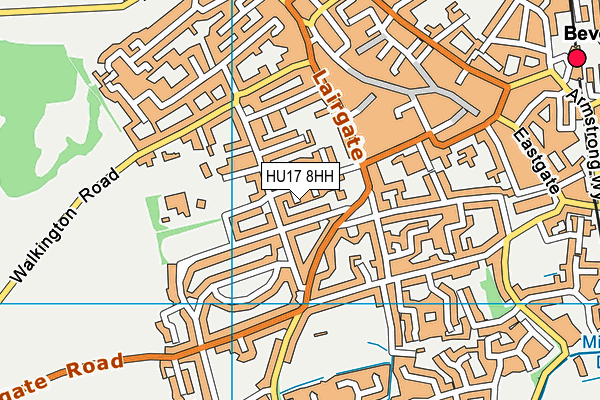 HU17 8HH map - OS VectorMap District (Ordnance Survey)