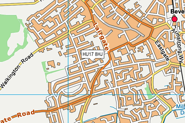 HU17 8HJ map - OS VectorMap District (Ordnance Survey)