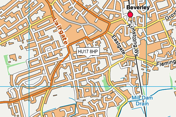 HU17 8HP map - OS VectorMap District (Ordnance Survey)
