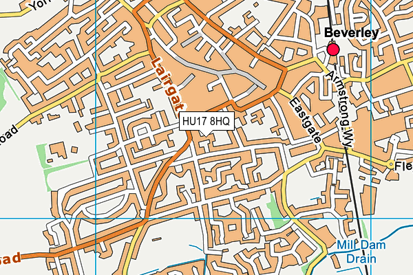 HU17 8HQ map - OS VectorMap District (Ordnance Survey)
