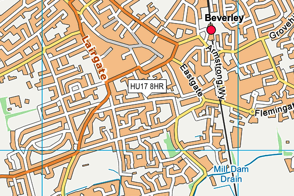 HU17 8HR map - OS VectorMap District (Ordnance Survey)