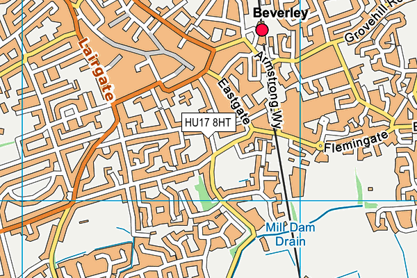 HU17 8HT map - OS VectorMap District (Ordnance Survey)