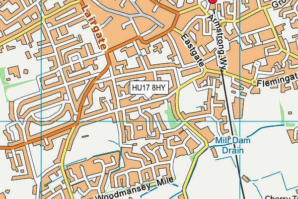 HU17 8HY map - OS VectorMap District (Ordnance Survey)