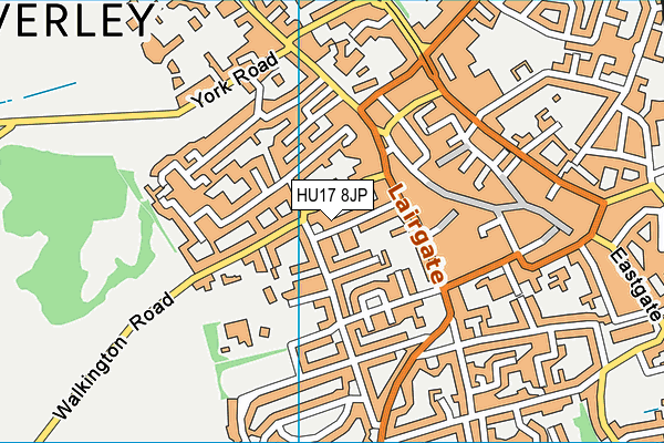 HU17 8JP map - OS VectorMap District (Ordnance Survey)