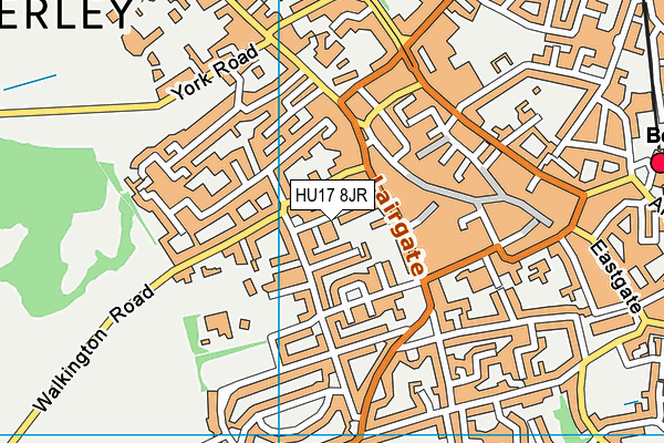 HU17 8JR map - OS VectorMap District (Ordnance Survey)