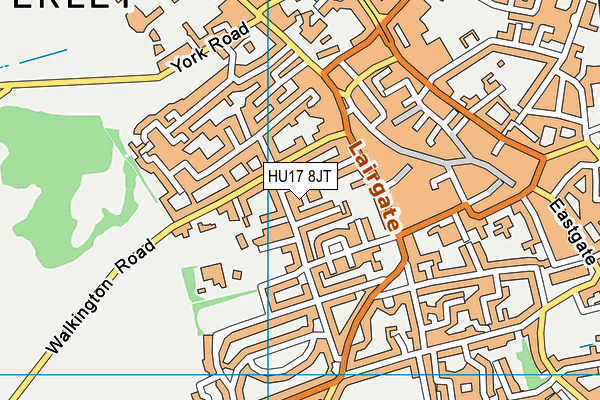 HU17 8JT map - OS VectorMap District (Ordnance Survey)