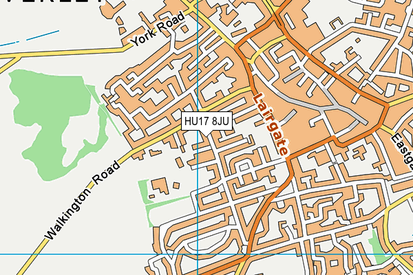 HU17 8JU map - OS VectorMap District (Ordnance Survey)