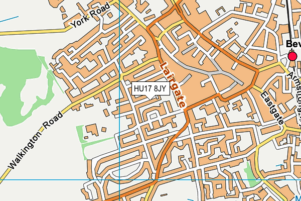 HU17 8JY map - OS VectorMap District (Ordnance Survey)