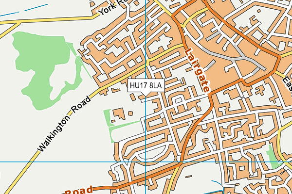 HU17 8LA map - OS VectorMap District (Ordnance Survey)