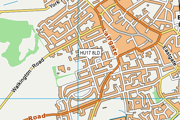 HU17 8LD map - OS VectorMap District (Ordnance Survey)