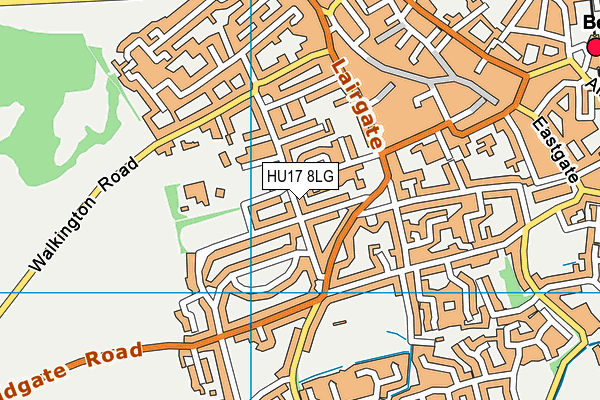 HU17 8LG map - OS VectorMap District (Ordnance Survey)
