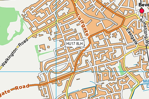 HU17 8LH map - OS VectorMap District (Ordnance Survey)